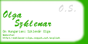 olga szklenar business card